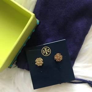 Tory Burch Small Logo Stud Earrings